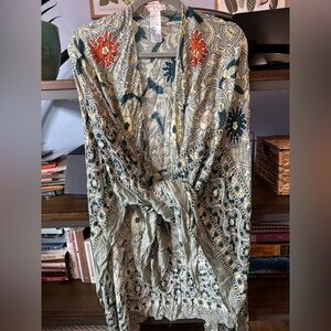 Free People Women’s Duster Wrap Cardigan One Size - Floral - Multicolor